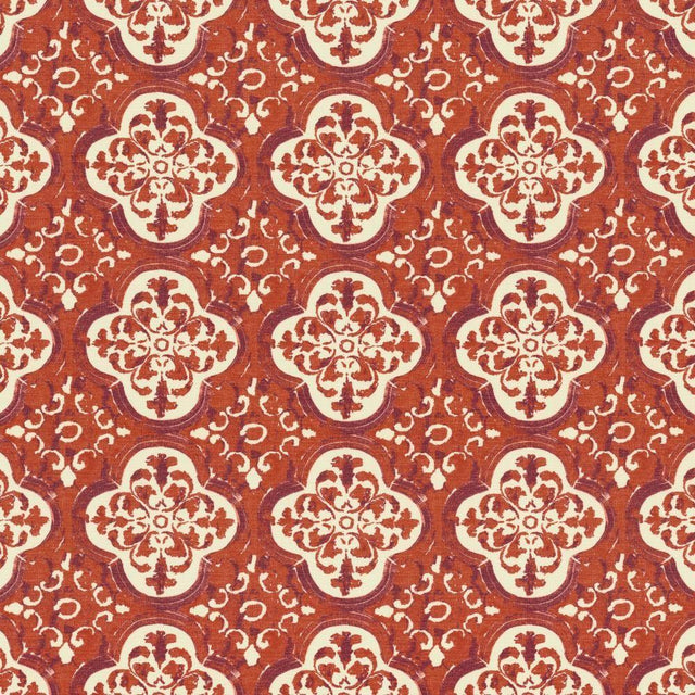 Kasmir Foil Burnt Orange Fabric