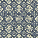 Kasmir Foil Indigo Fabric