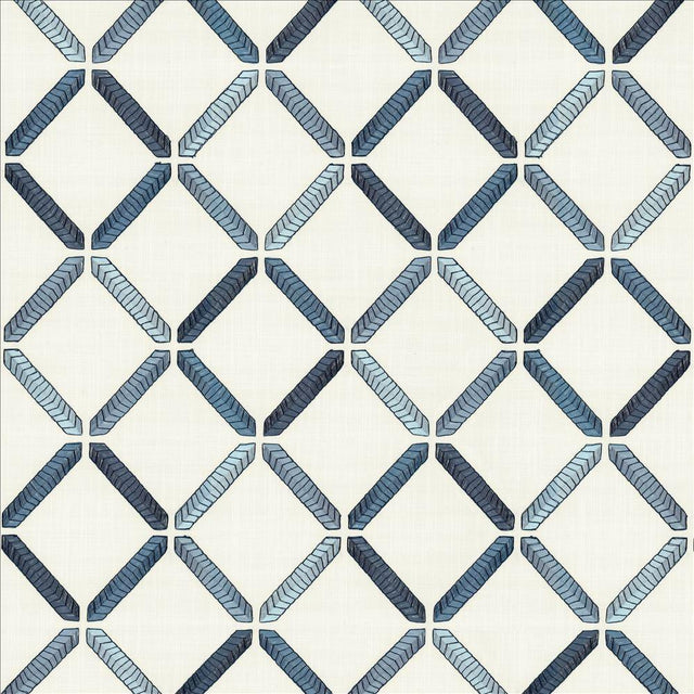 Kasmir Geo Ribbon Marine Fabric