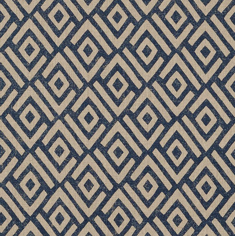 Schumacher Kasai Indigo Fabric