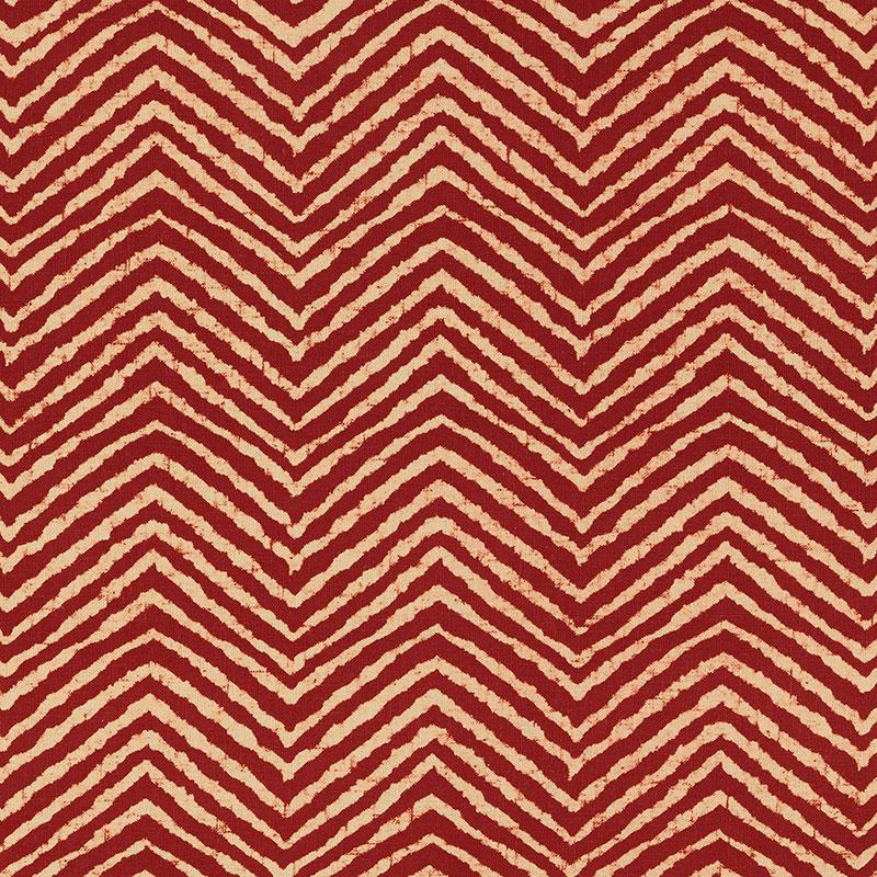 Schumacher Moka Red Fabric