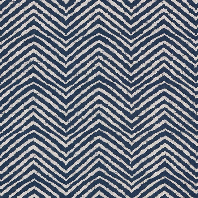 Schumacher Moka Indigo Fabric
