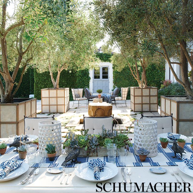 Schumacher Nomad Indigo Fabric