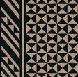 Schumacher Nuba Black On Natural Fabric