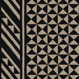 Schumacher Nuba Black On Natural Fabric