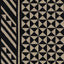 Schumacher Nuba Black On Natural Fabric
