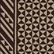 Schumacher Nuba Brown On Natural Fabric