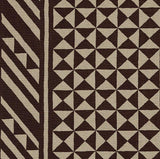 Schumacher Nuba Brown On Natural Fabric