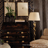 Schumacher Nuba Brown On Natural Fabric