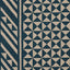 Schumacher Nuba Indigo On Natural Fabric