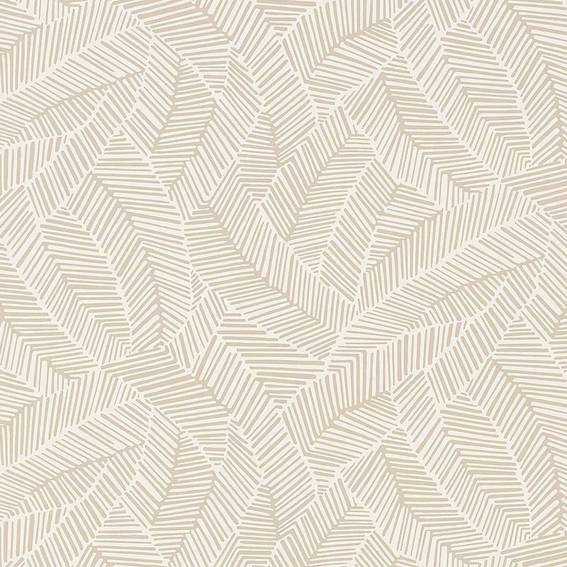 Schumacher Abstract Leaf Linen Wallpaper