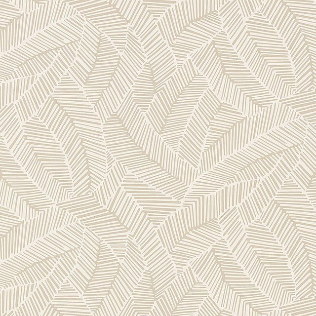 Schumacher Abstract Leaf Linen Wallpaper