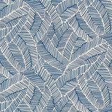 Schumacher Abstract Leaf Navy Wallpaper