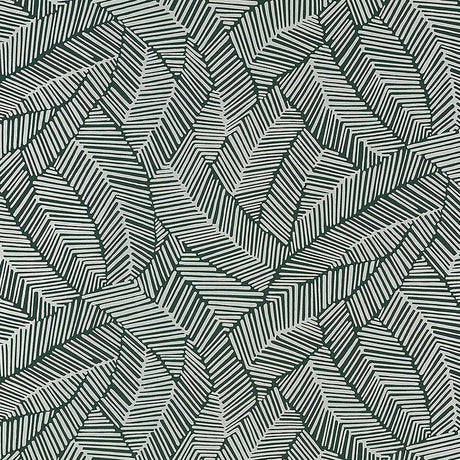 Schumacher Abstract Leaf Metallic Slate Wallpaper