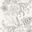 Schumacher Blommen Noir / Blanc Wallpaper