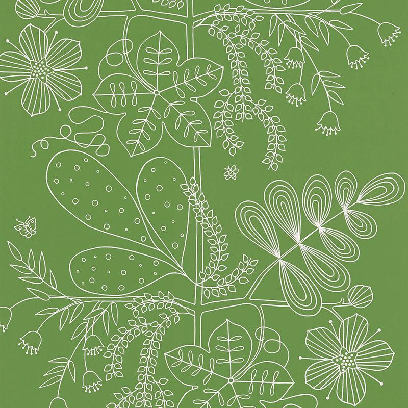 Schumacher Blommen Leaf Wallpaper