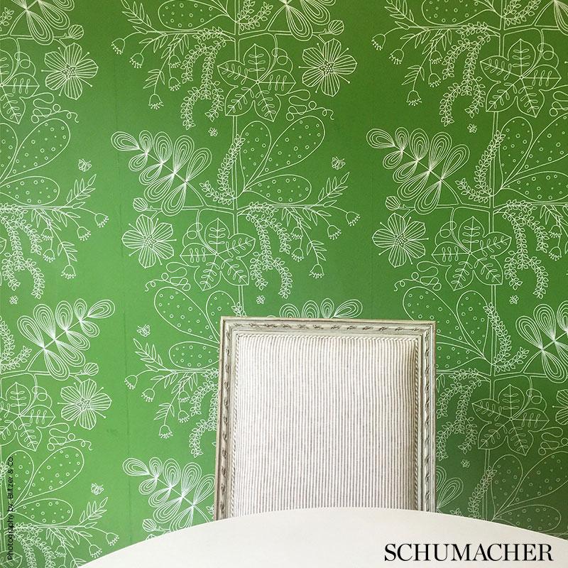 Schumacher Blommen Leaf Wallpaper
