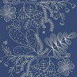 Schumacher Blommen Marine Wallpaper
