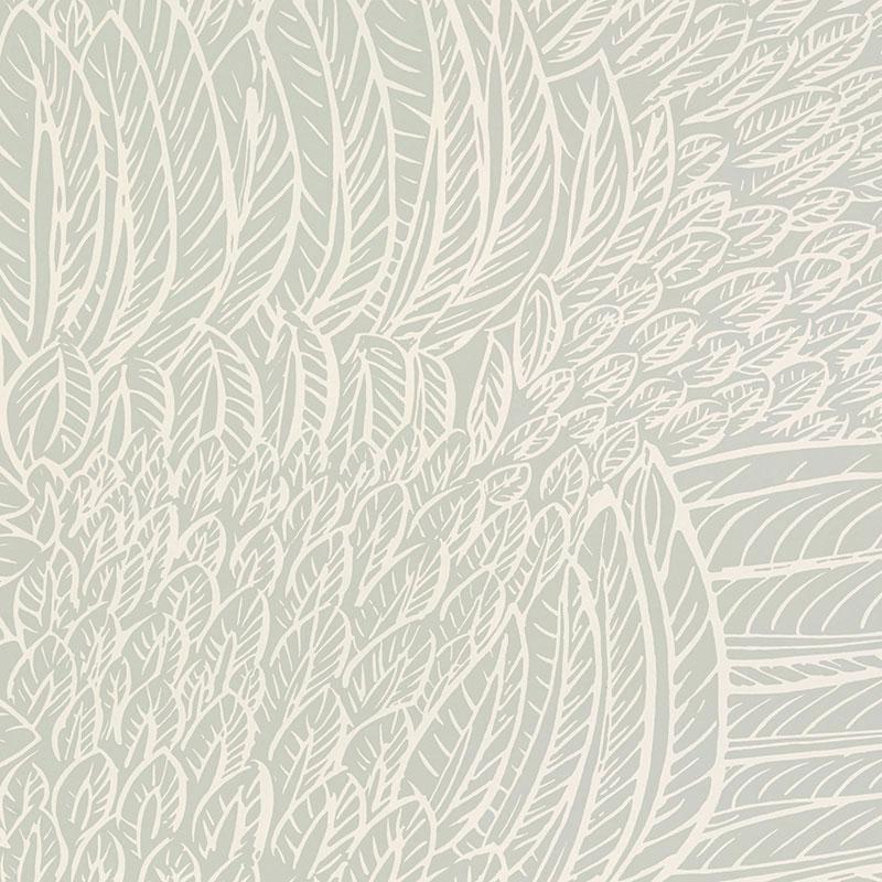 Schumacher Featherfest Smoke Wallpaper