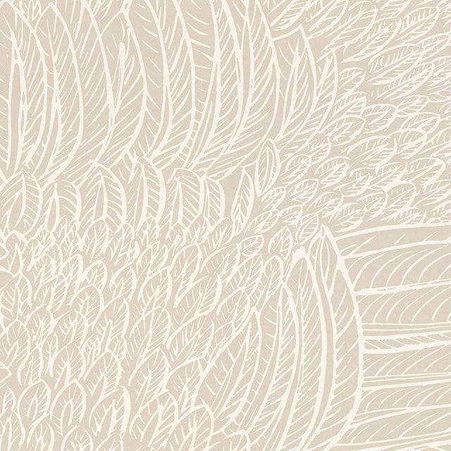 Schumacher Featherfest Natural Wallpaper