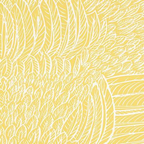 Schumacher Featherfest Citron Wallpaper
