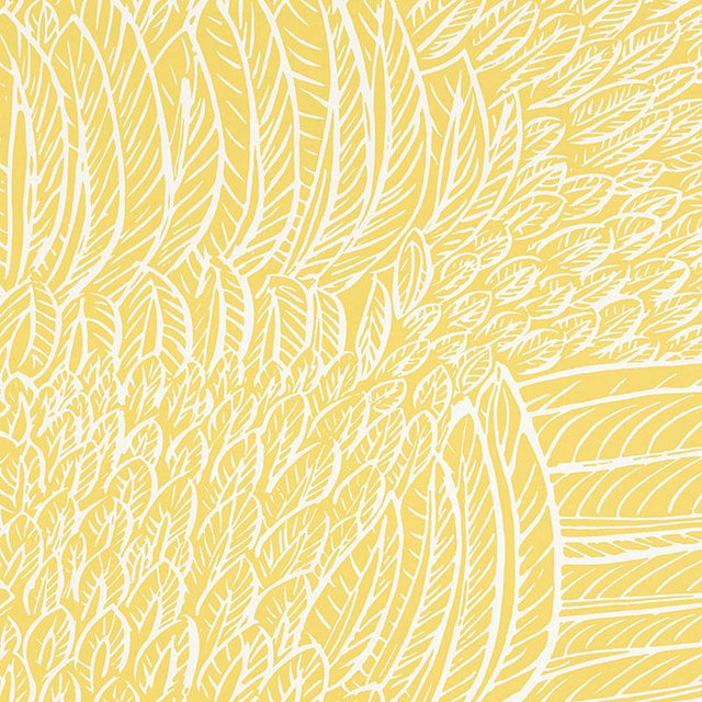 Schumacher Featherfest Citron Wallpaper