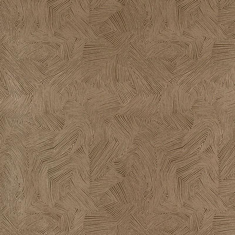 Schumacher Labyrinth Metallic Espresso Wallpaper