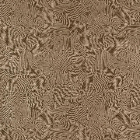 Schumacher Labyrinth Metallic Espresso Wallpaper