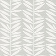 Schumacher Leaf Stripe Mist Wallpaper
