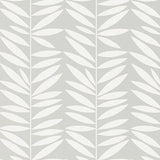 Schumacher Leaf Stripe Mist Wallpaper