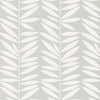 Schumacher Leaf Stripe Mist Wallpaper