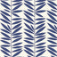 Schumacher Leaf Stripe Marine Wallpaper