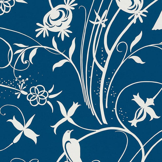 Schumacher Sky Meadow Blue Wallpaper