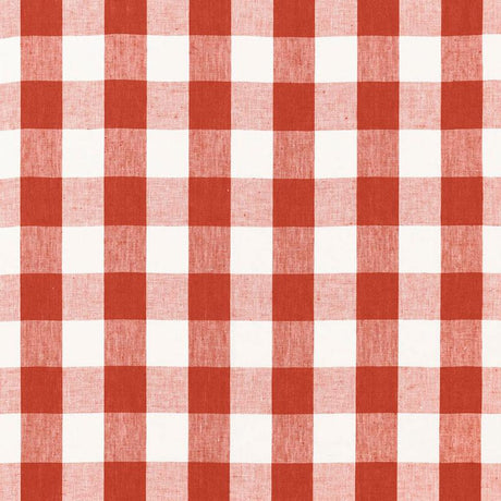 Schumacher Key West Check Persimmon Fabric