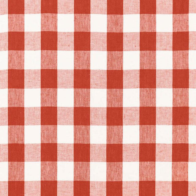 Schumacher Key West Check Persimmon Fabric