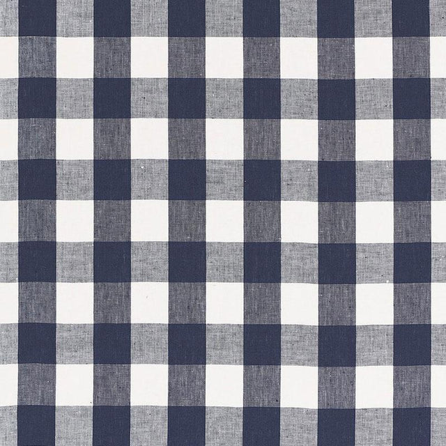 Schumacher Key West Check Navy Fabric