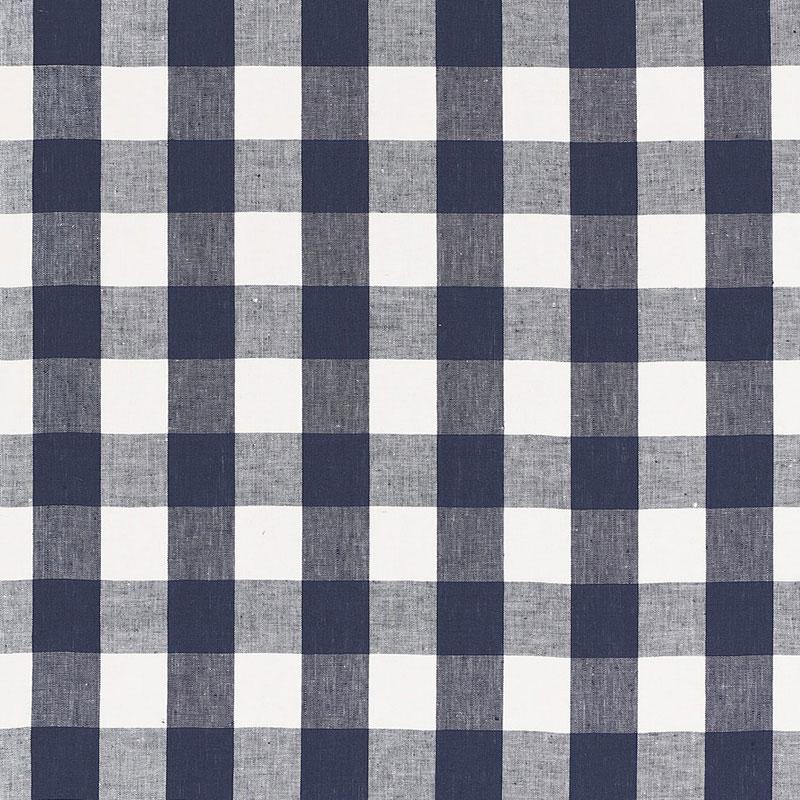 Schumacher Key West Check Navy Fabric
