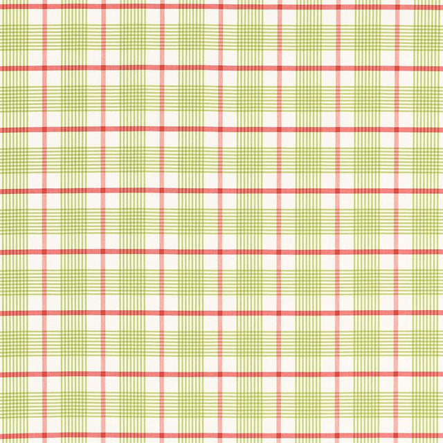 Schumacher St. Lucia Plaid Lime Fabric