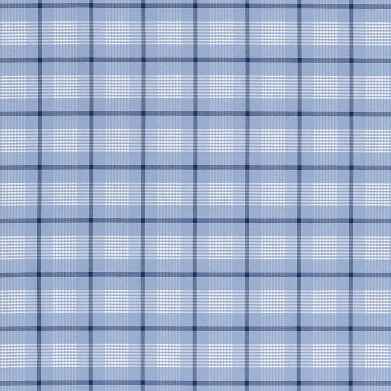 Schumacher St. Lucia Plaid Cornflower Fabric