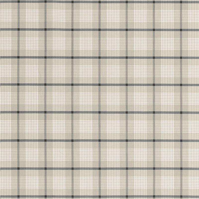Schumacher St. Lucia Plaid Stone Fabric