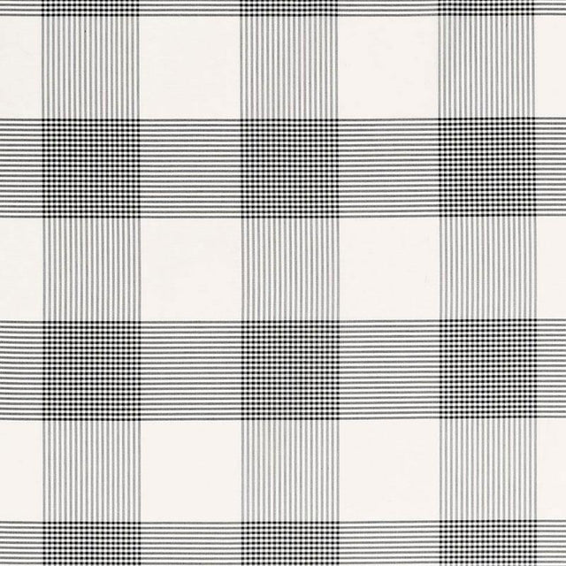 Schumacher Antigua Plaid Jet Fabric