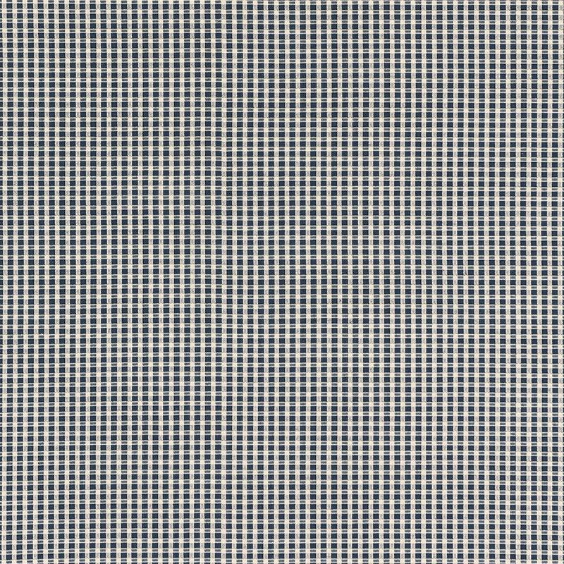 Schumacher Aruba Check Navy Fabric