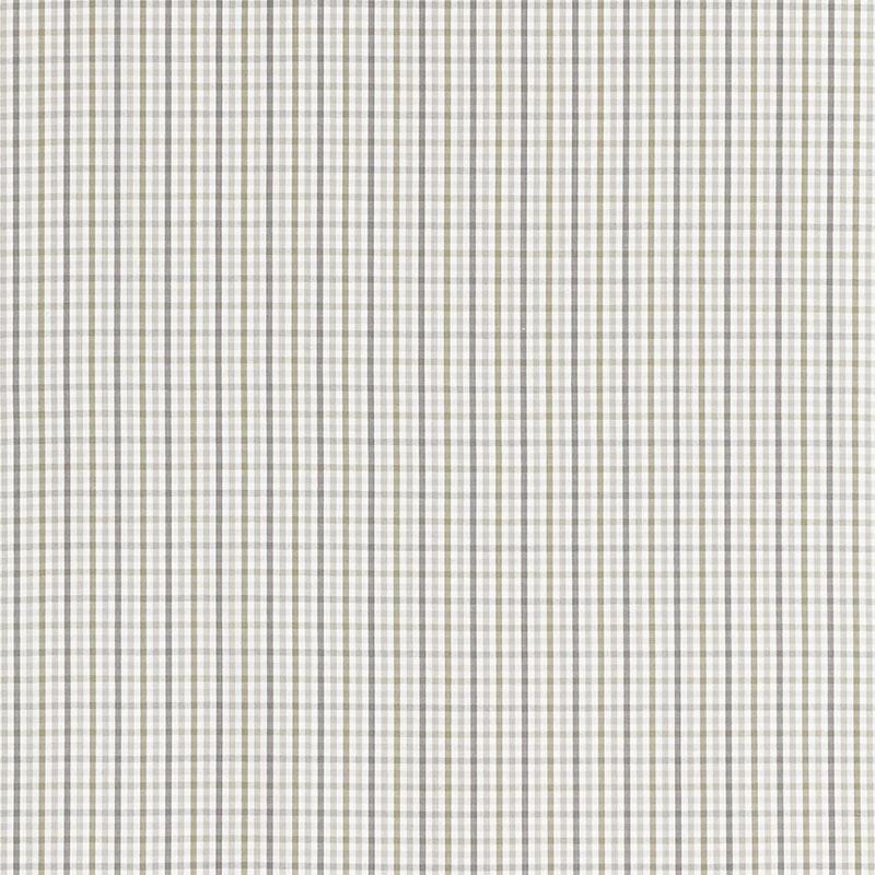 Schumacher Bahama Check Stone Fabric