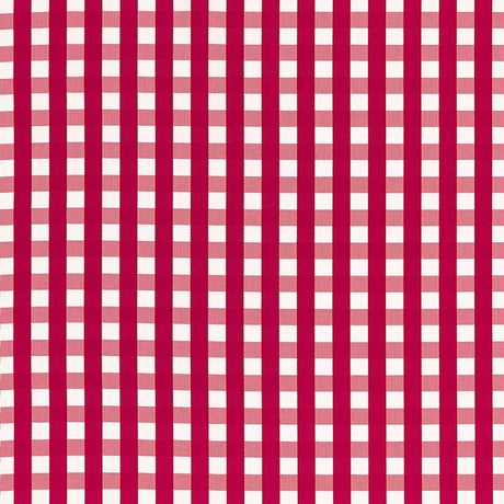 Schumacher Bermuda Check Azalea Fabric