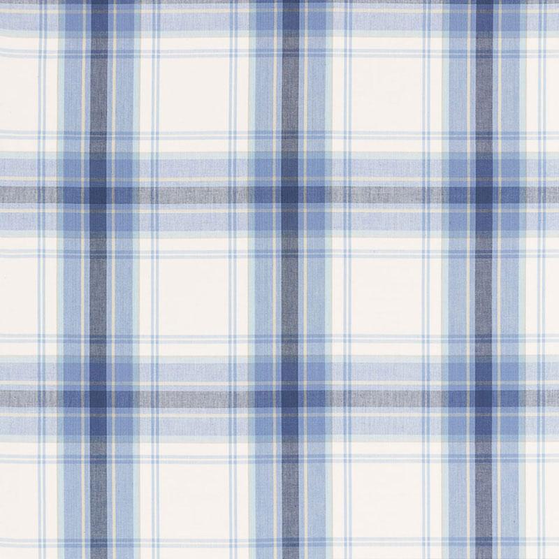 Schumacher St. Martin Plaid Cornflower Fabric