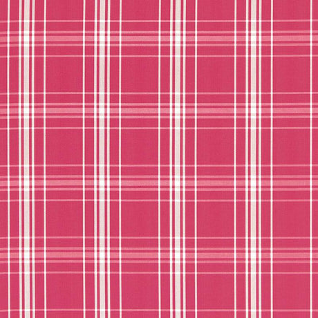 Schumacher Belize Plaid Azalea Fabric
