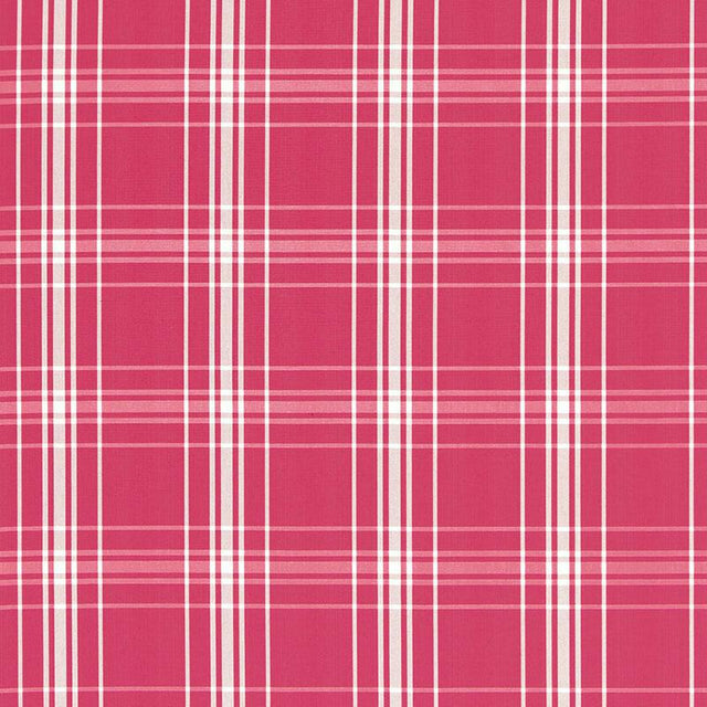 Schumacher Belize Plaid Azalea Fabric
