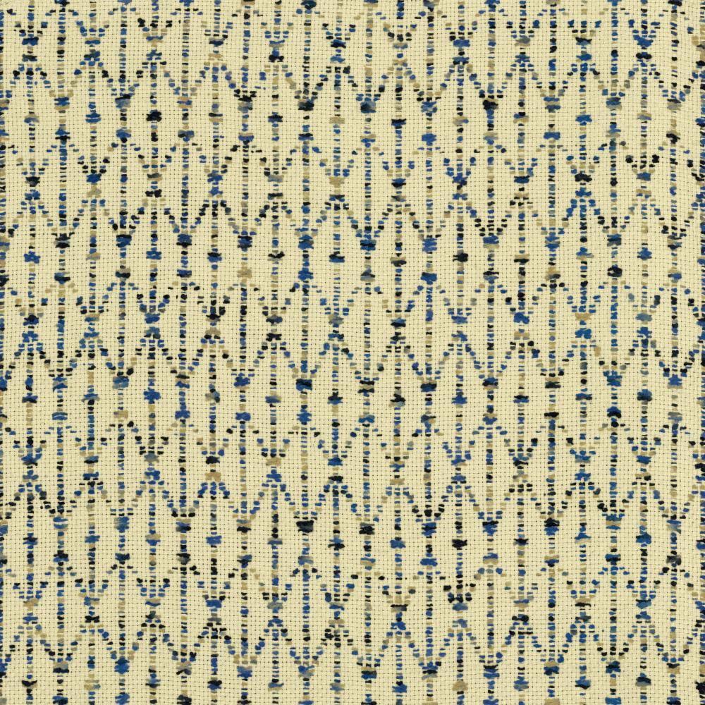 Kasmir Stitch Lapis Fabric