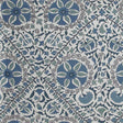 Schumacher Madura Floral Stitchery Indigo & Ivory Fabric