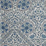 Schumacher Madura Floral Stitchery Indigo & Ivory Fabric
